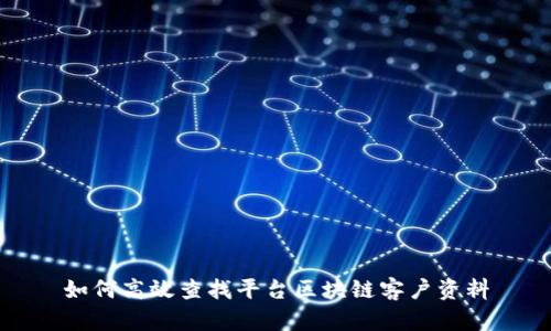 如何高效查找平台区块链客户资料