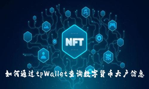 如何通过tpWallet查询数字货币大户信息